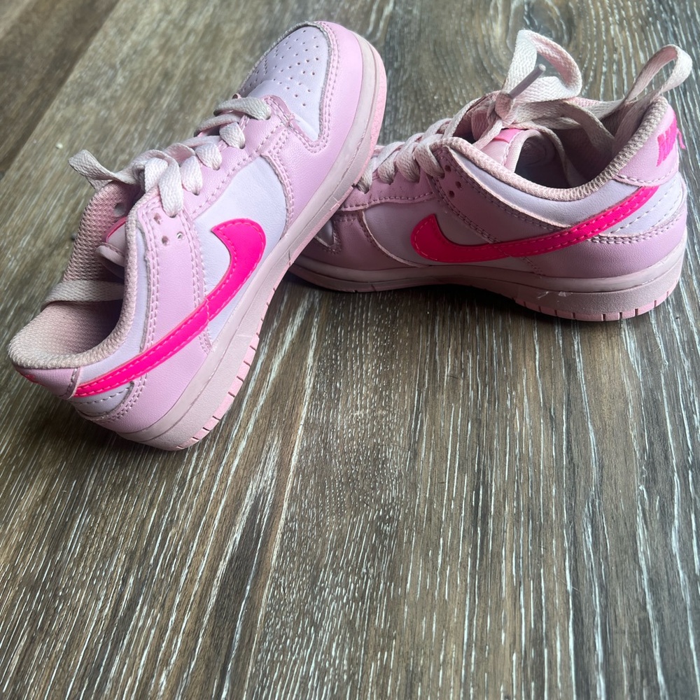 Nike Kids Light Pink and Hot Pink Sneakers